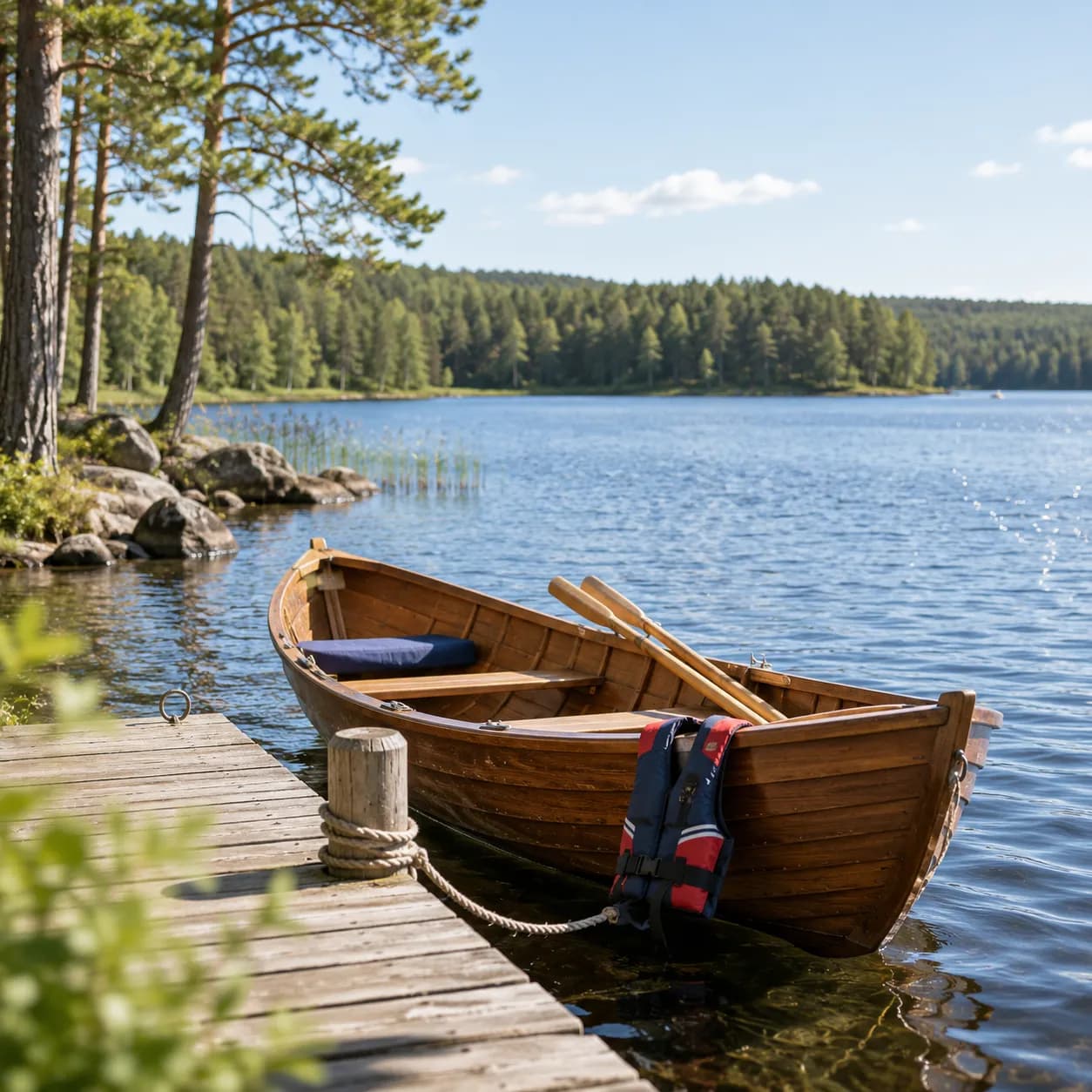 The lake & rowing boat